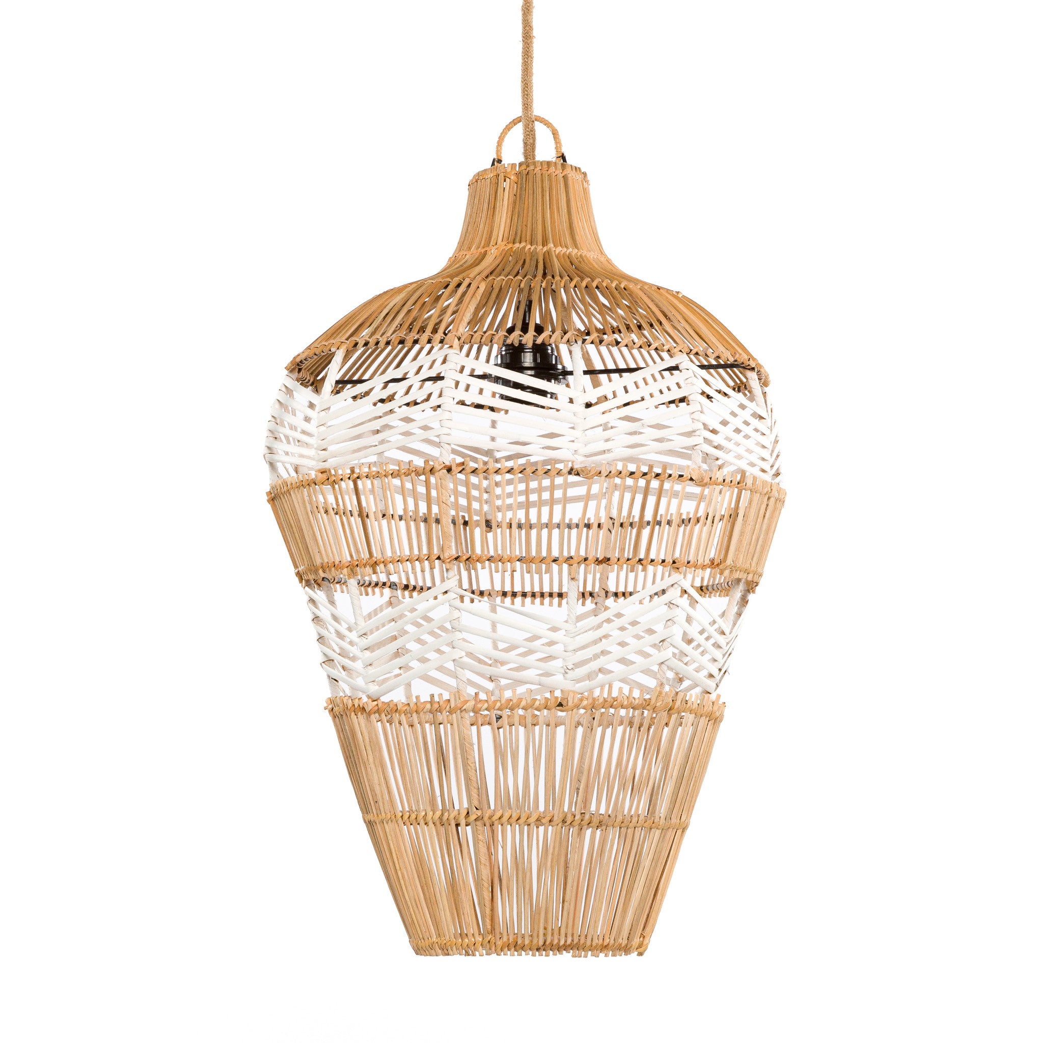 THE WAZA Pendant Natural-White front view