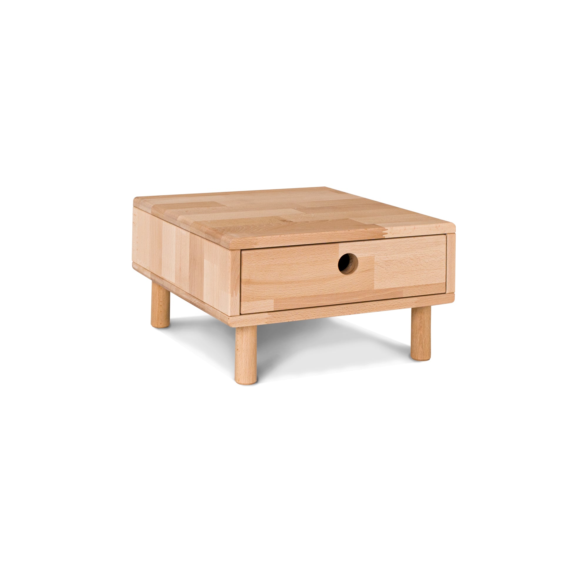 Cone bedside table in natural colour