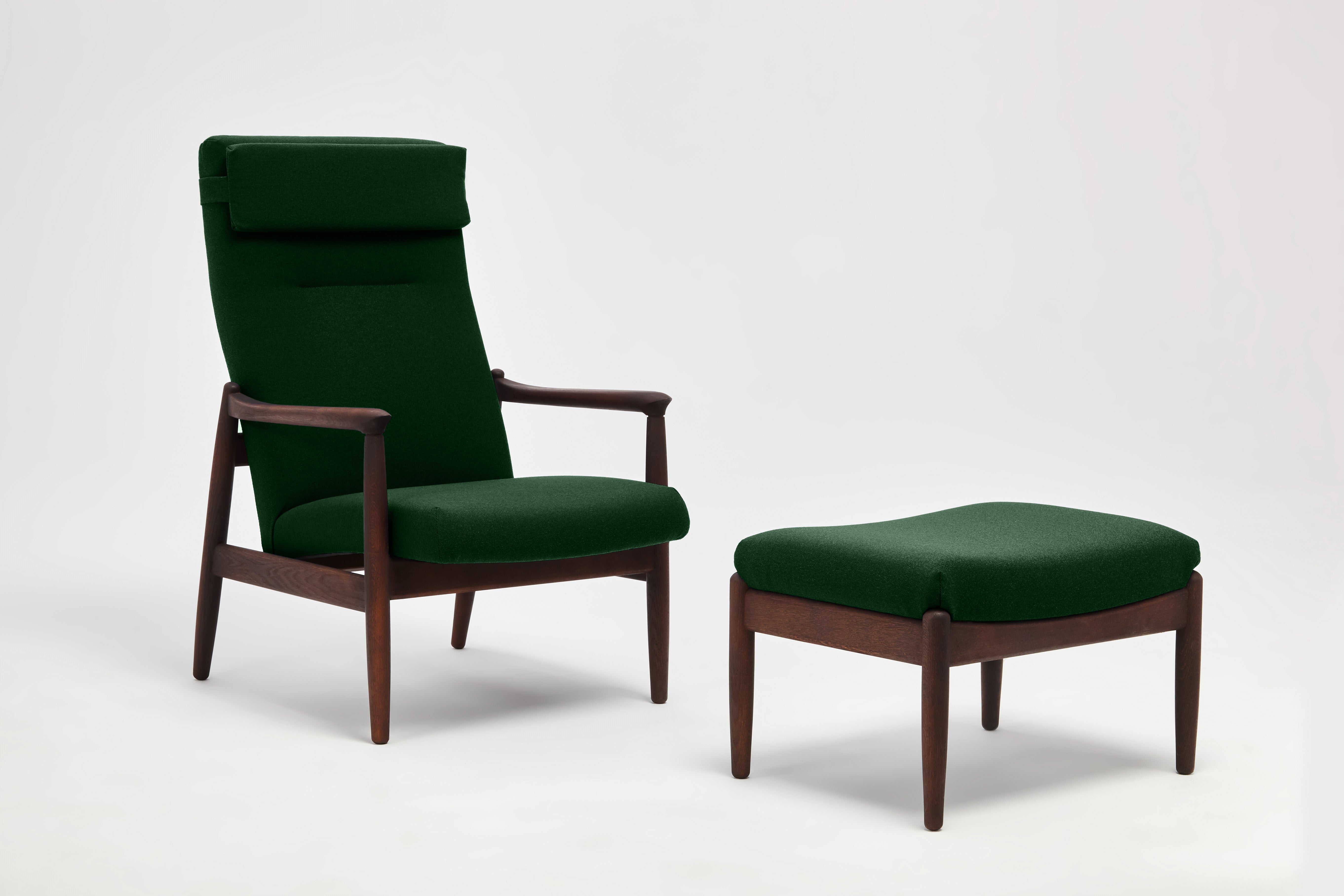 H64 High Back Armchair with Footrest