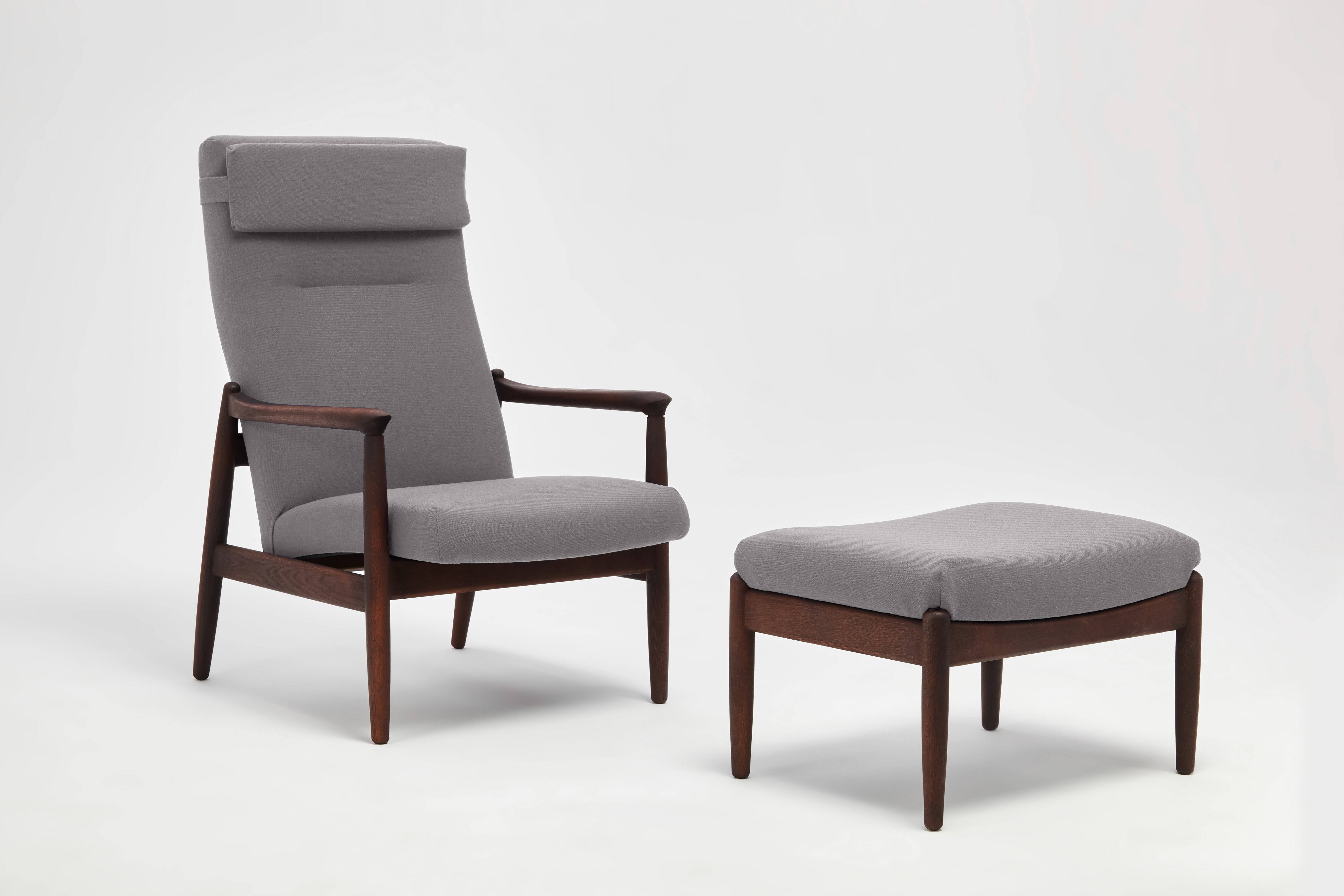 H64 High Back Armchair with Footrest