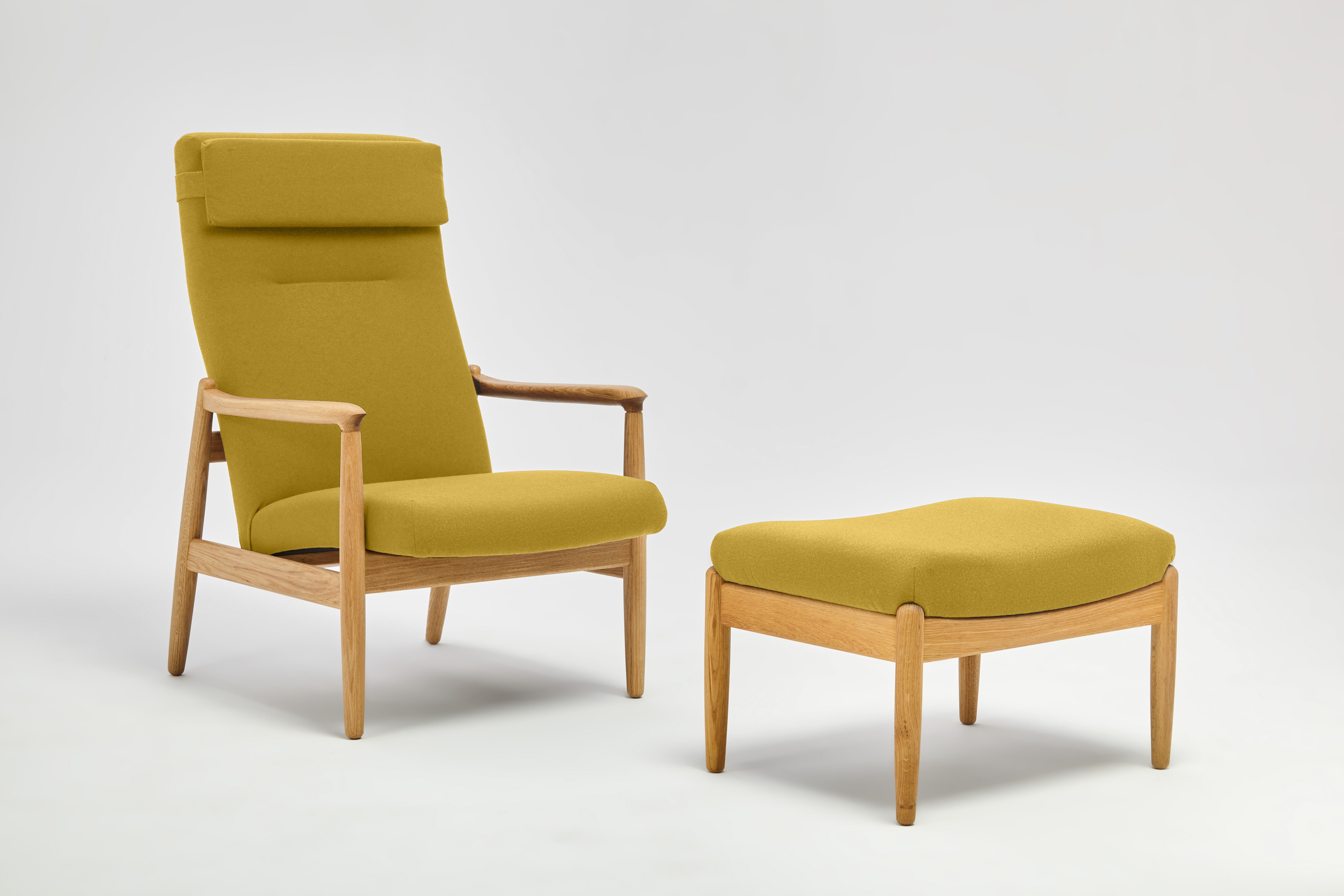 H64 High Back Armchair with Footrest