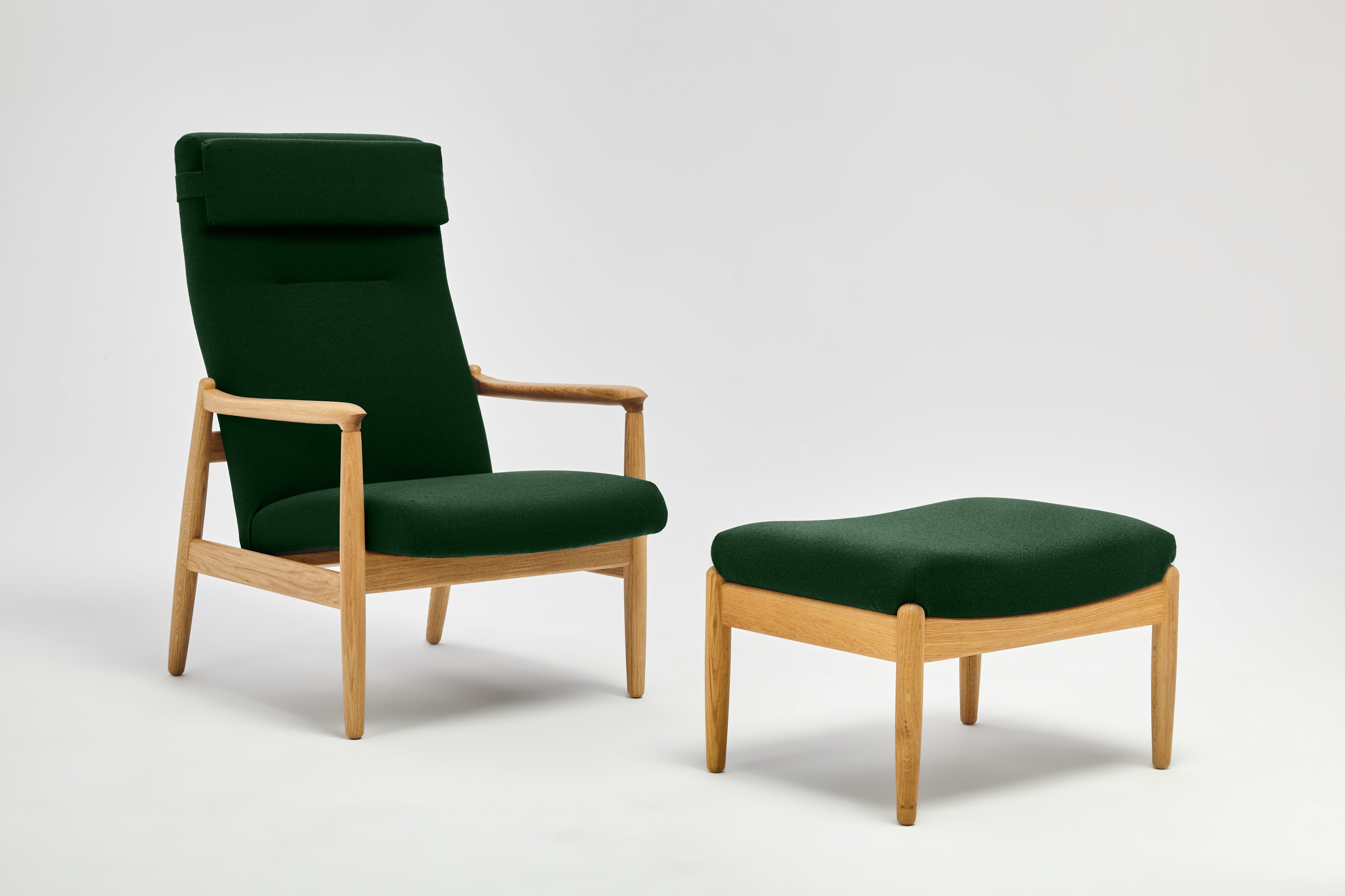 H64 High Back Armchair with Footrest