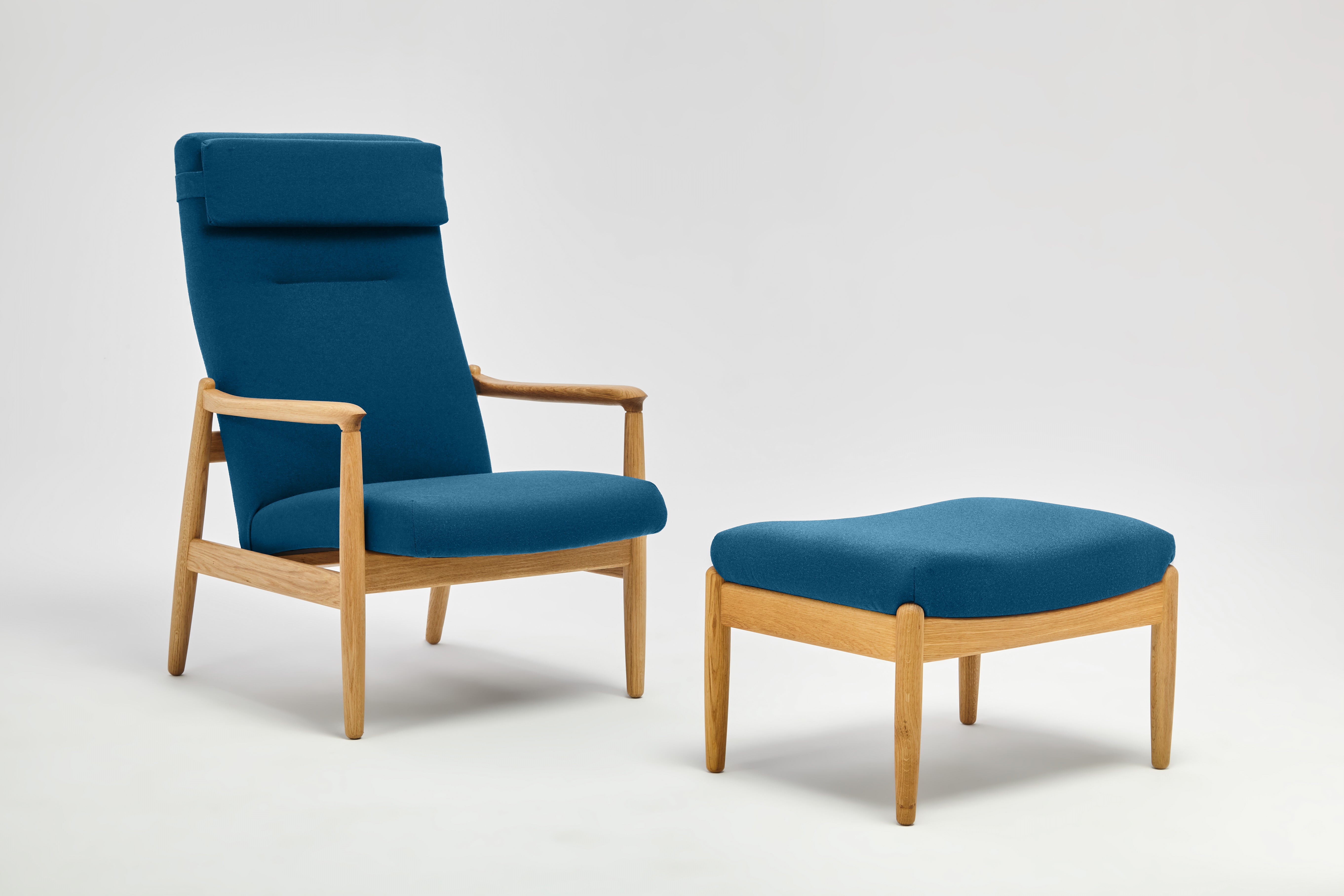 H64 High Back Armchair with Footrest