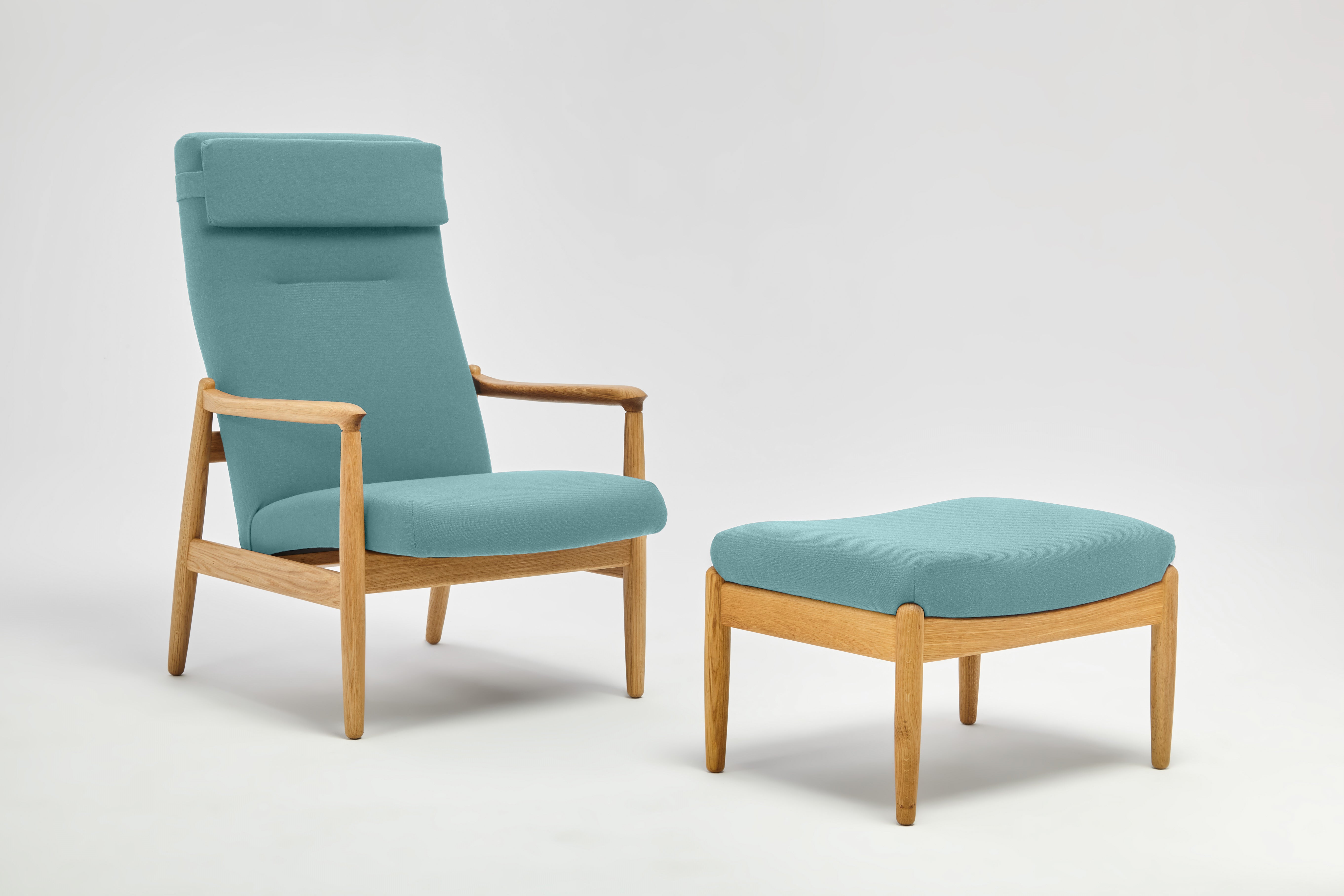 H64 High Back Armchair with Footrest