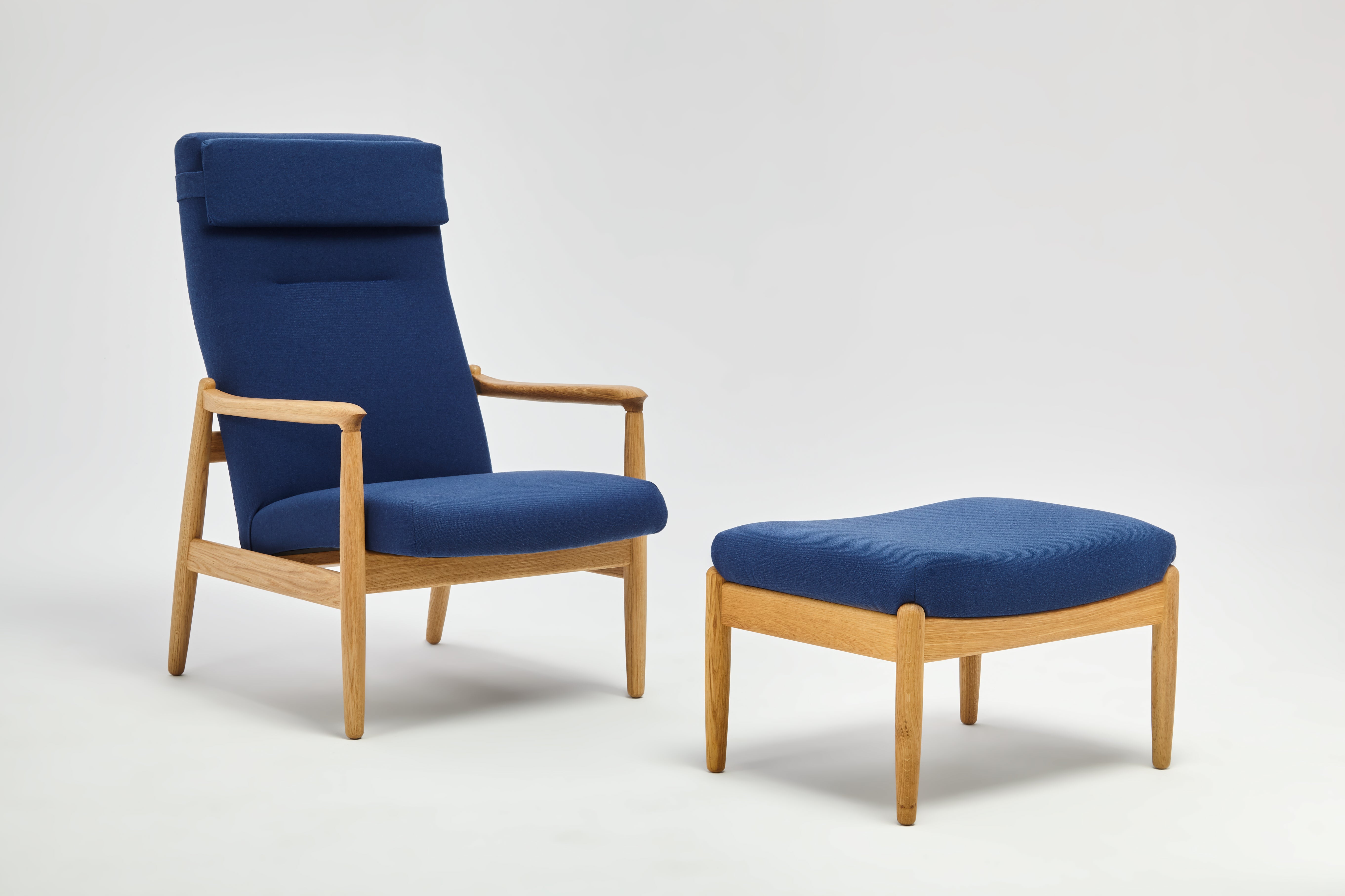 H64 High Back Armchair with Footrest