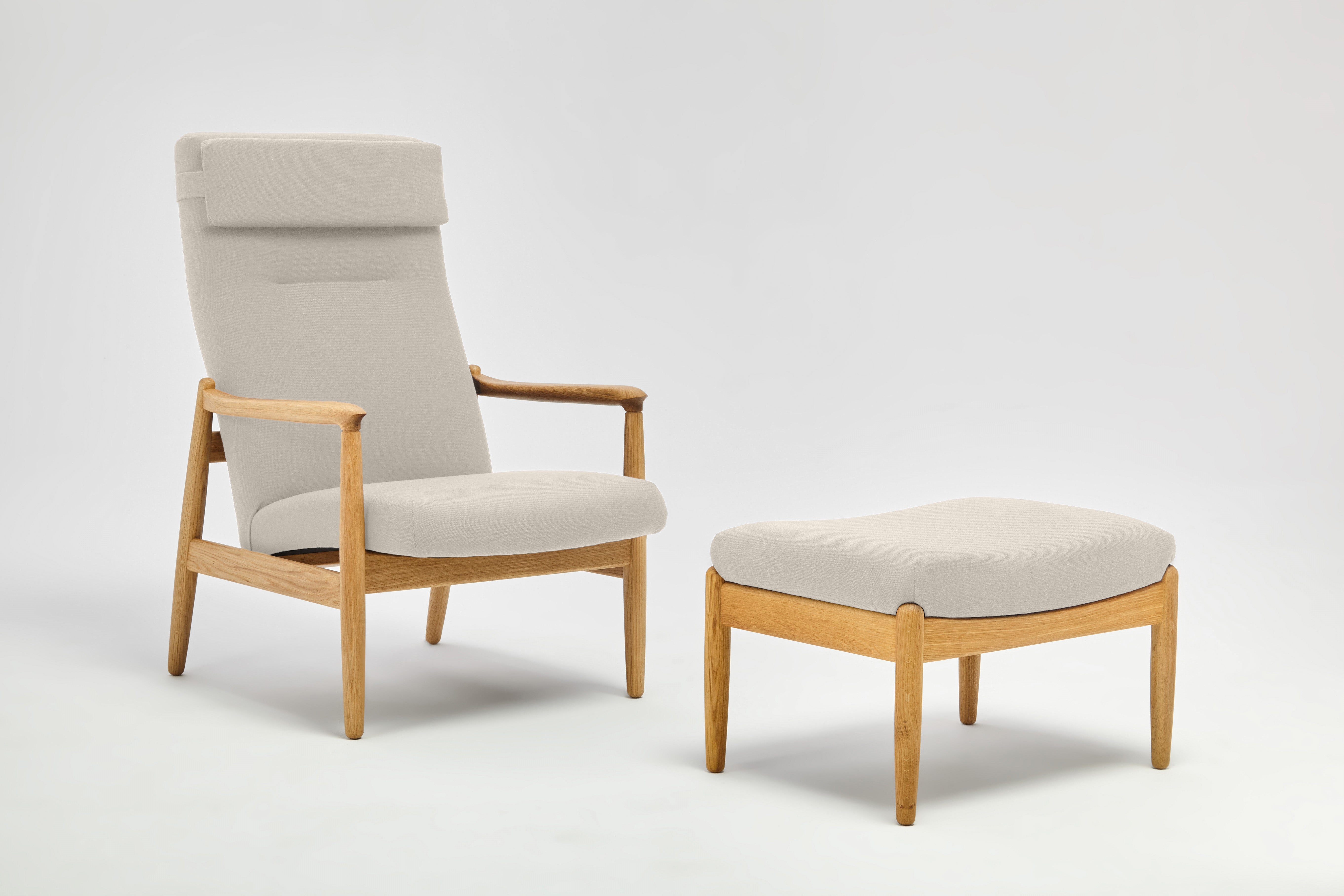 H64 High Back Armchair with Footrest