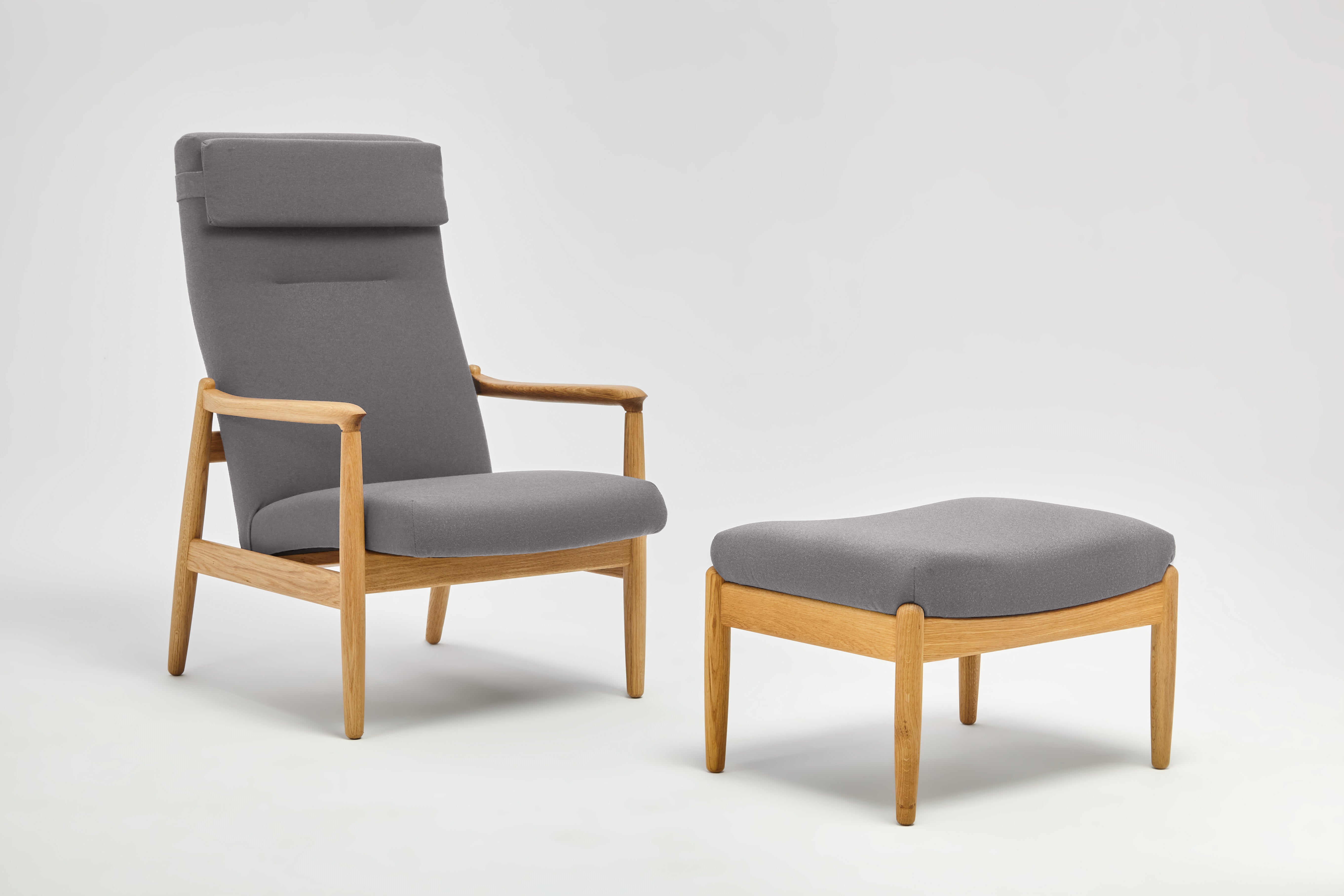 H64 High Back Armchair with Footrest