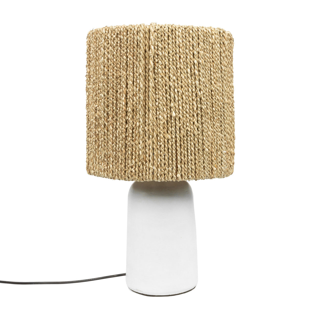 THE CHALKI Table Lamp White-Natural front view
