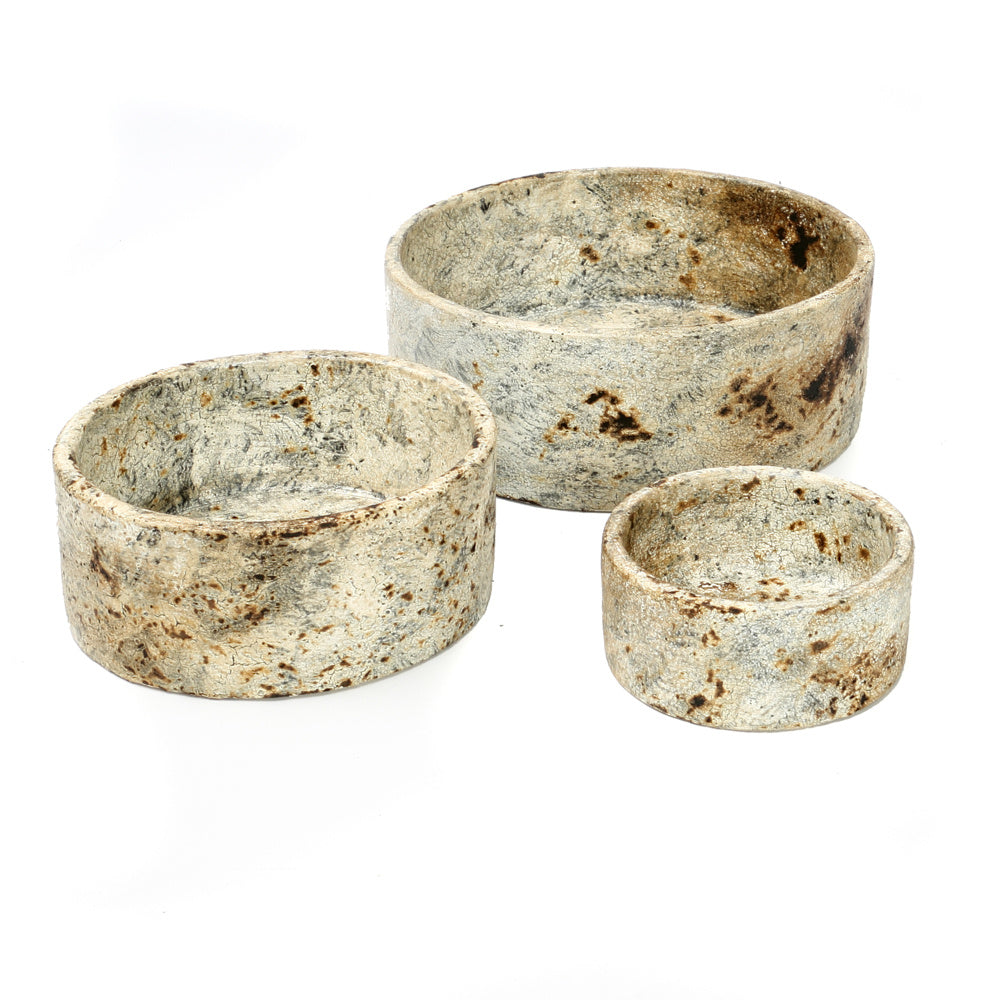 THE BURDEN CYLINDER Dish Set of 3 antique