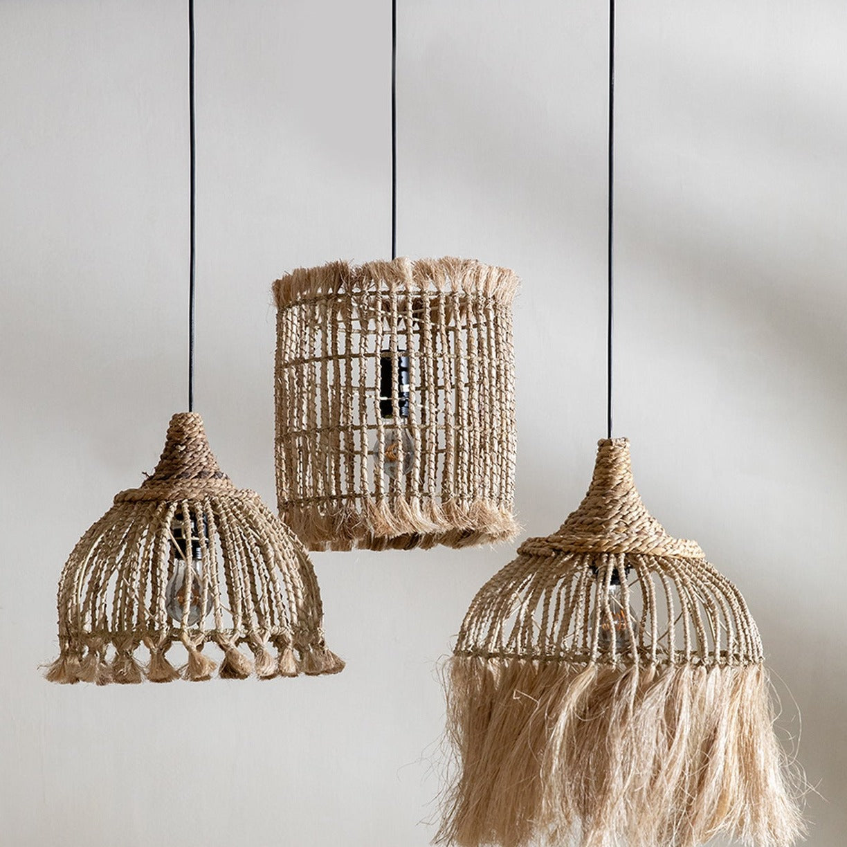 THE ABACA BIRD CAGE Pendant set interior view