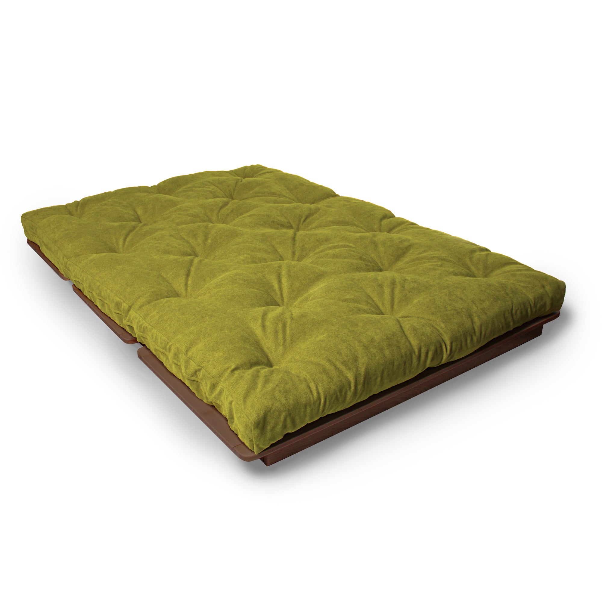 LAYTI-140 Double Futon Bed, Solid Beech Wood, Brown