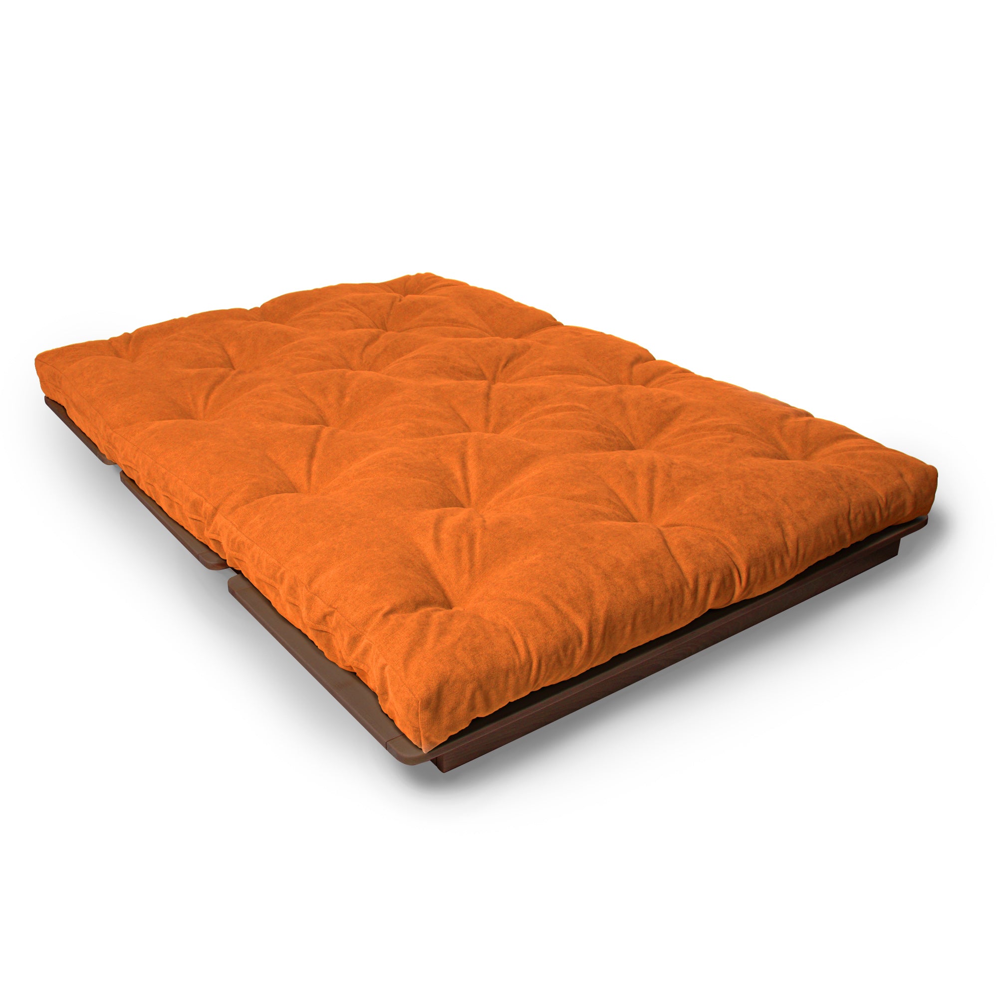 LAYTI-140 Double Futon Bed, Solid Beech Wood, Brown