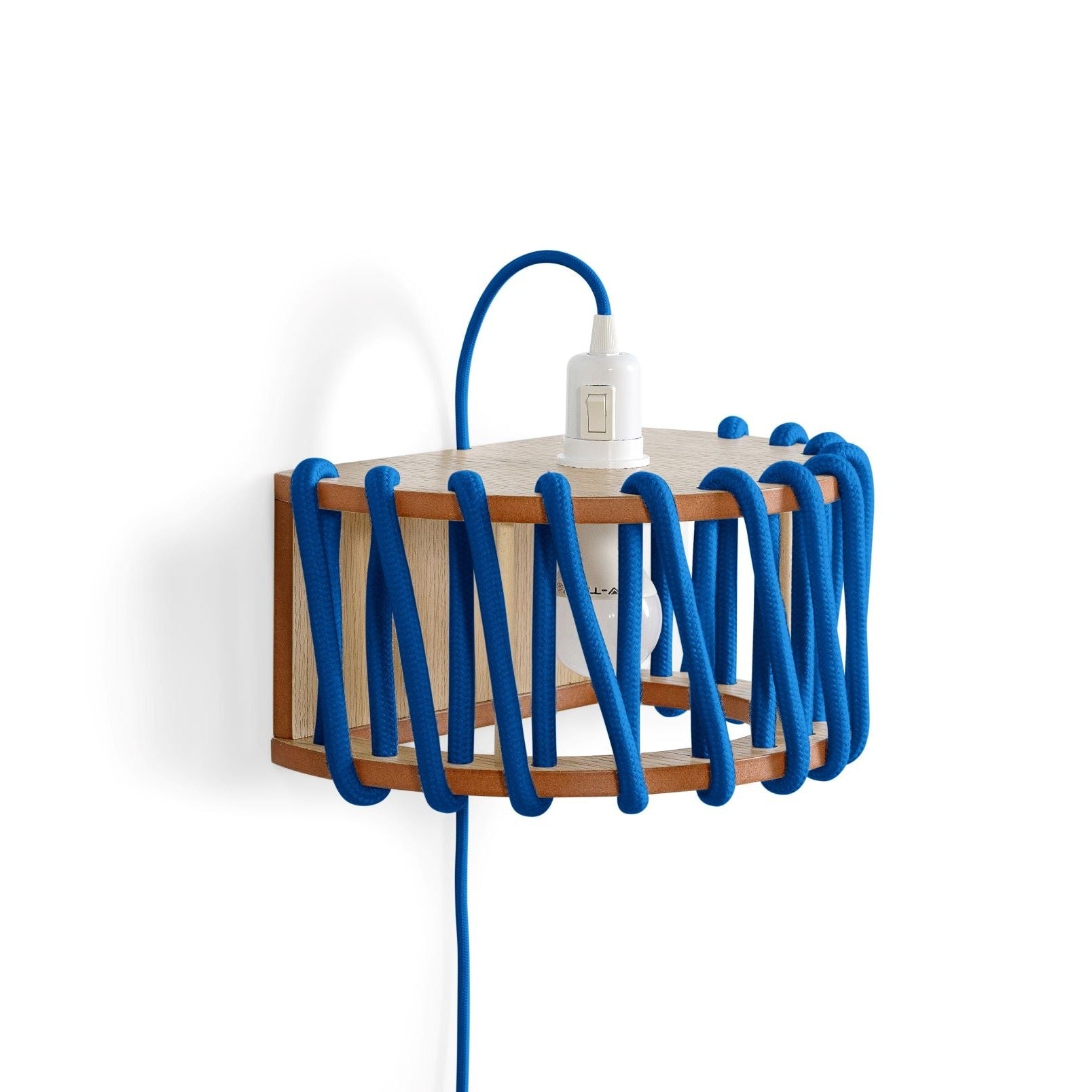 MACARON Wall Lamp Blue 30 cm bulb holder is up