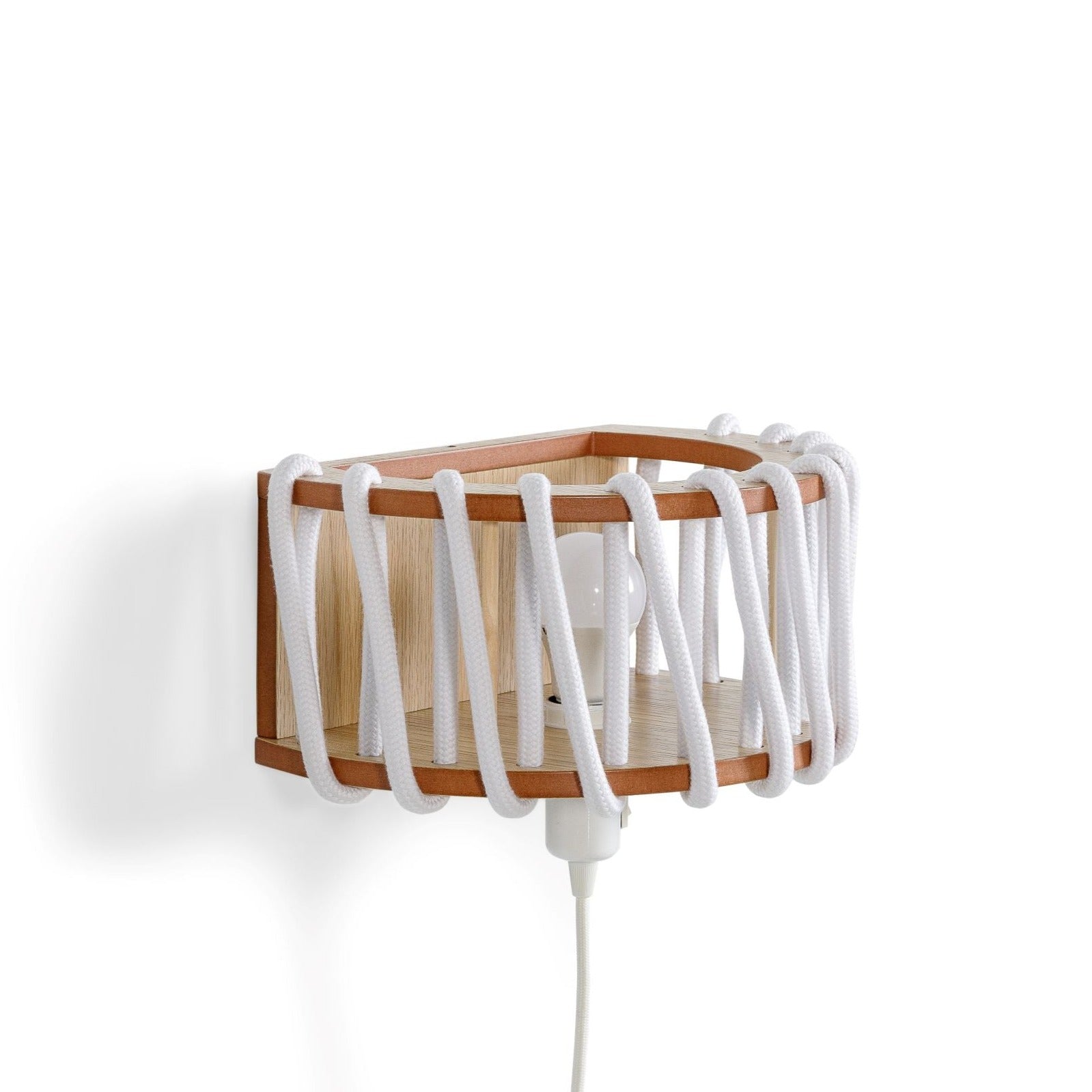 MACARON Wall Lamp White 30 cm side view bulb-holder is down