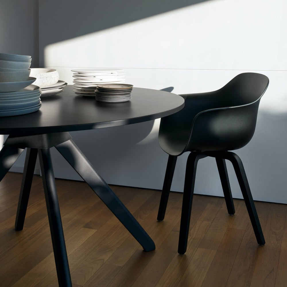 CUCKOO Table black beech base