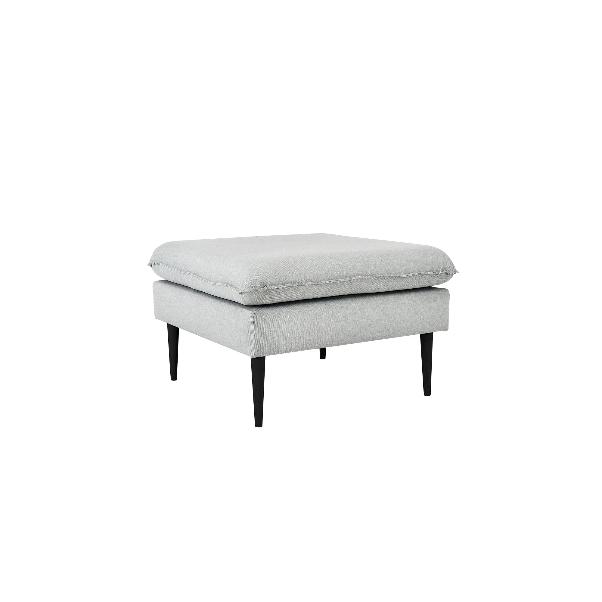 POSH Black Pouffe upholstery colour platinum grey