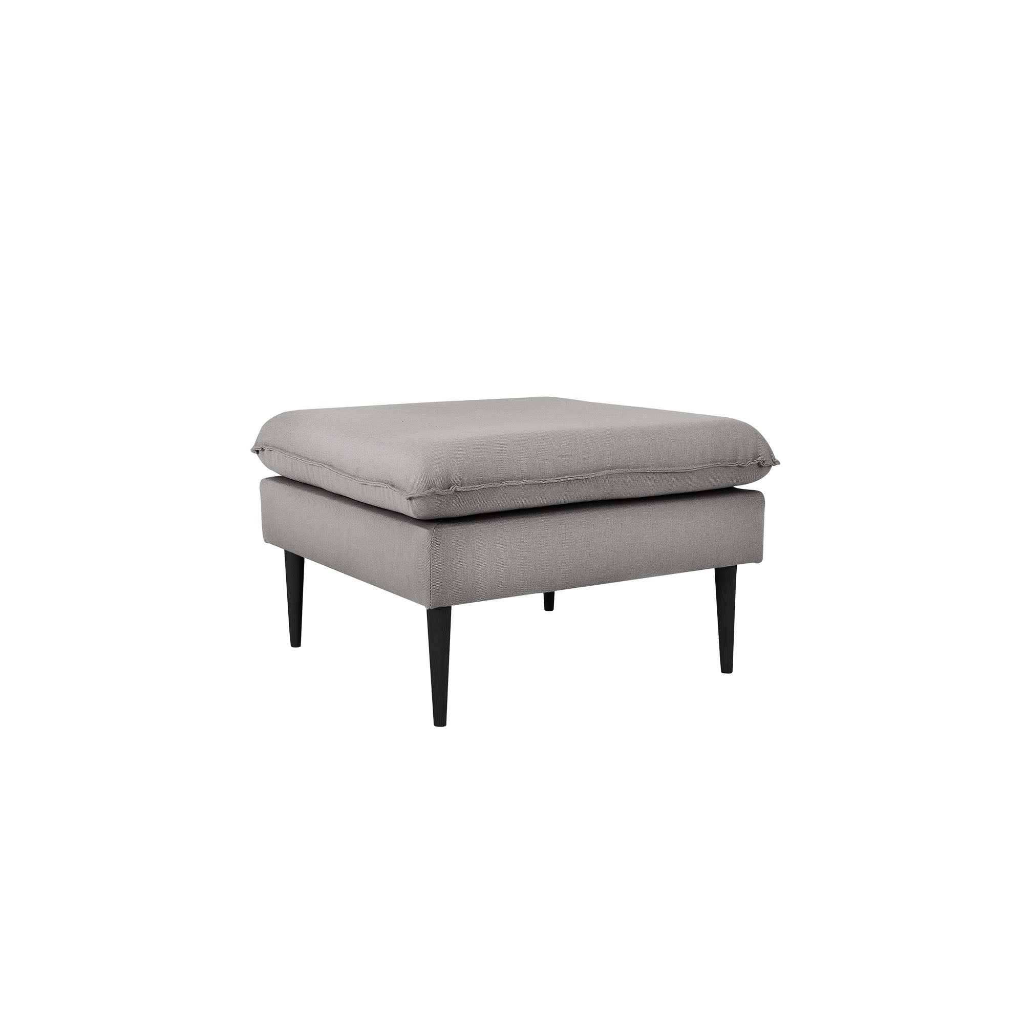 POSH Black Pouffe upholstery colour steel grey
