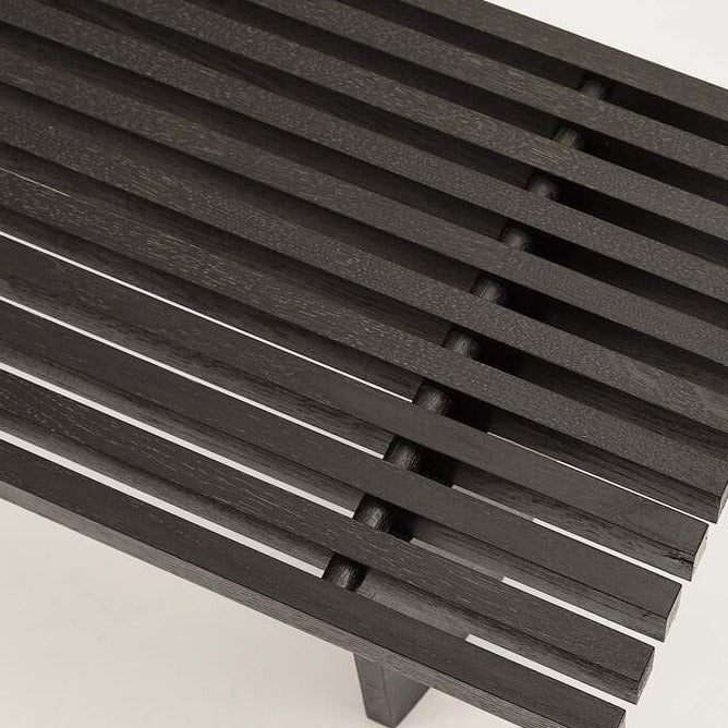 QUBANC Bench 105-black oak-top view