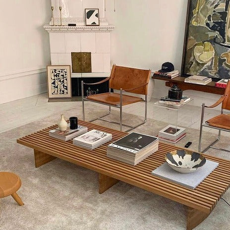 QUBANC Table 190 natural oak-top interior view