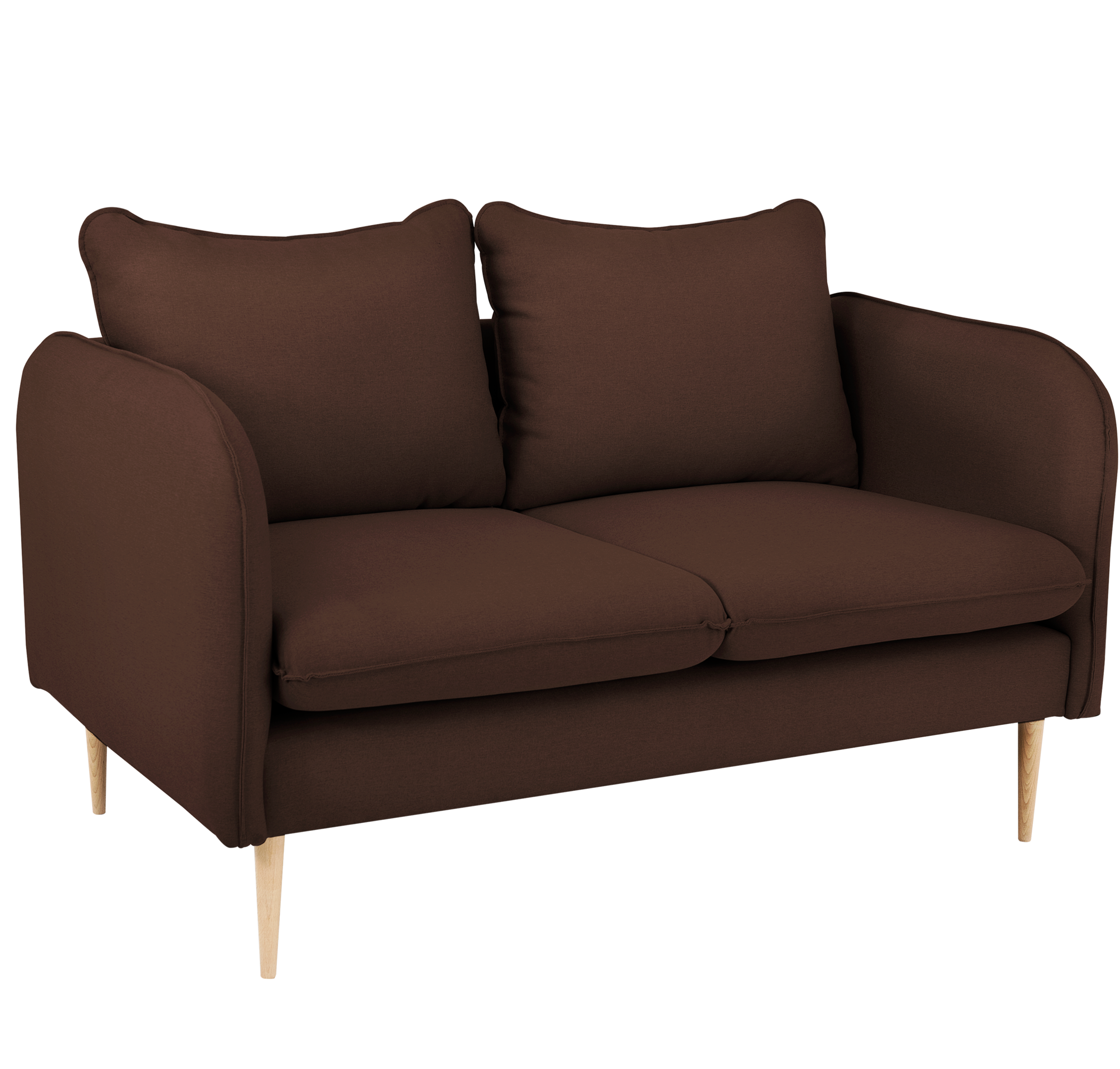 POSH WOOD Sofa 2 Seaters upholstery colour brown