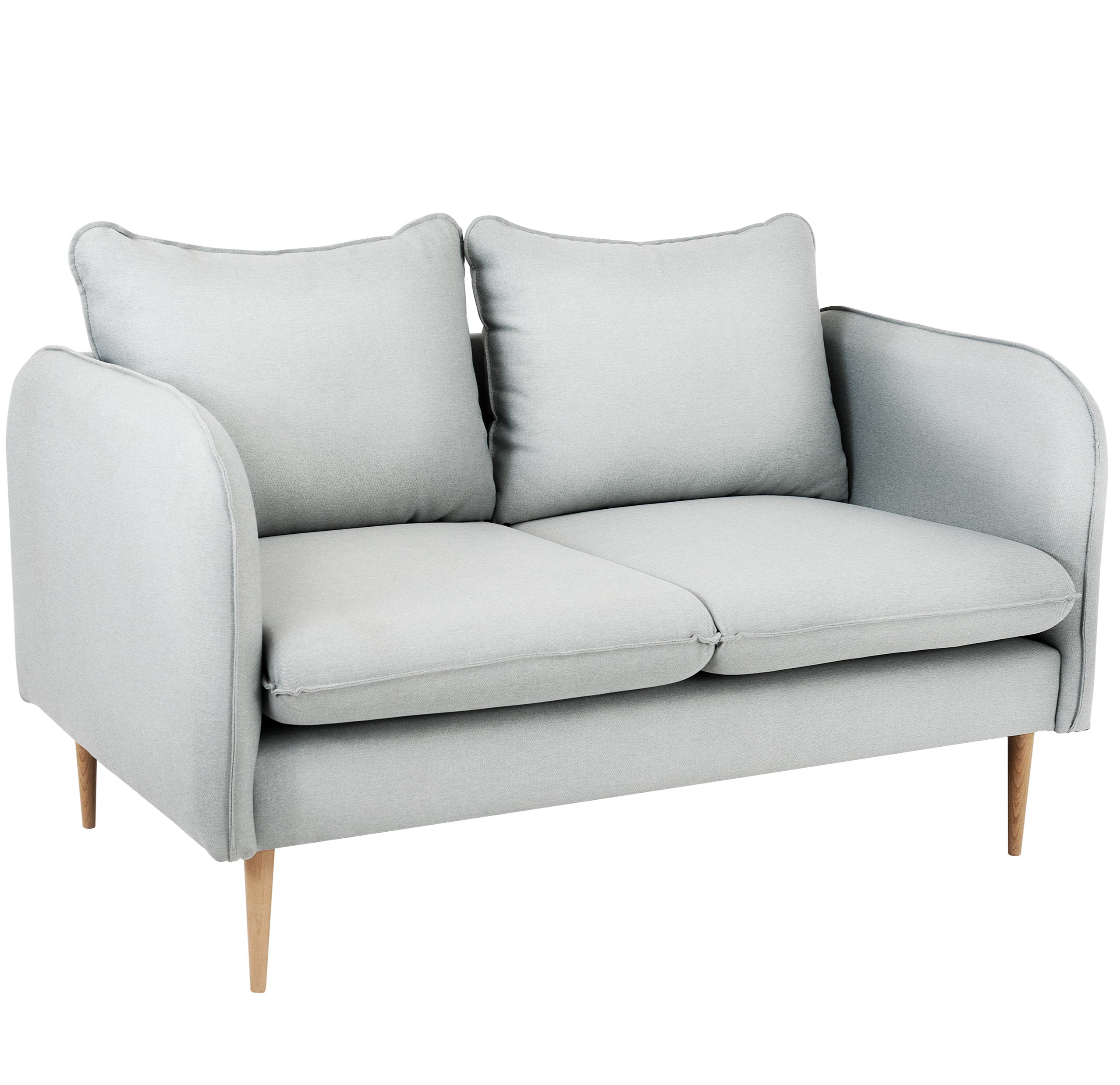 POSH WOOD Sofa 2 Seaters upholstery colour platinum grey