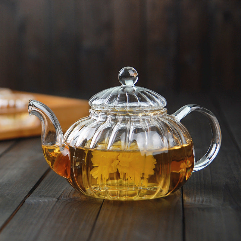 Striped Glass Teapot with Infuser