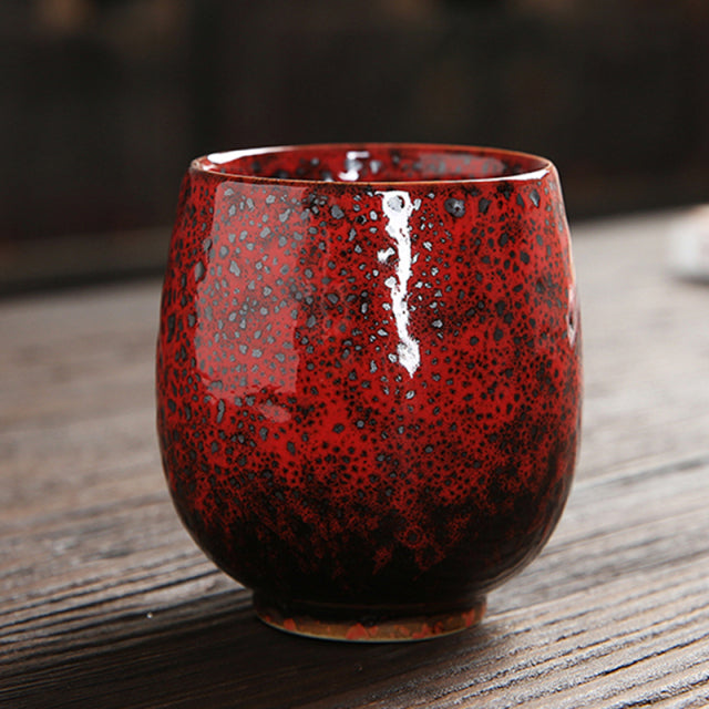 Ceramic Teacup with Pigmented Pattern