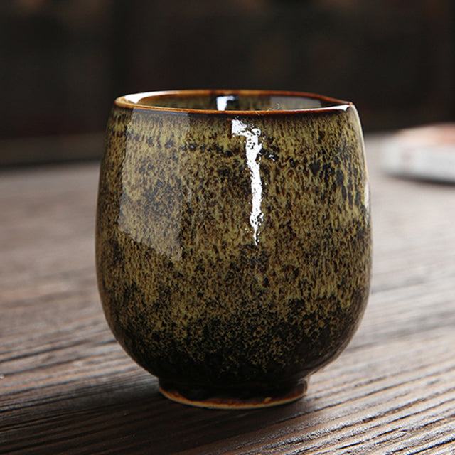 Ceramic Teacup with Pigmented Pattern