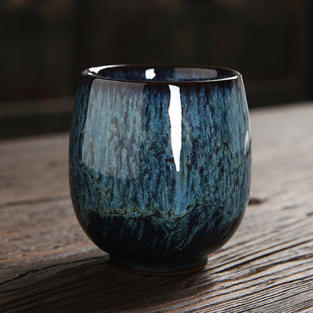 Ceramic Teacup with Pigmented Pattern