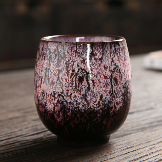 Ceramic Teacup with Pigmented Pattern