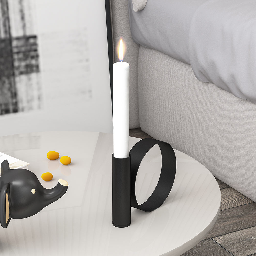 Modern Nordic Style Wrought Iron Geometric Candle Holder