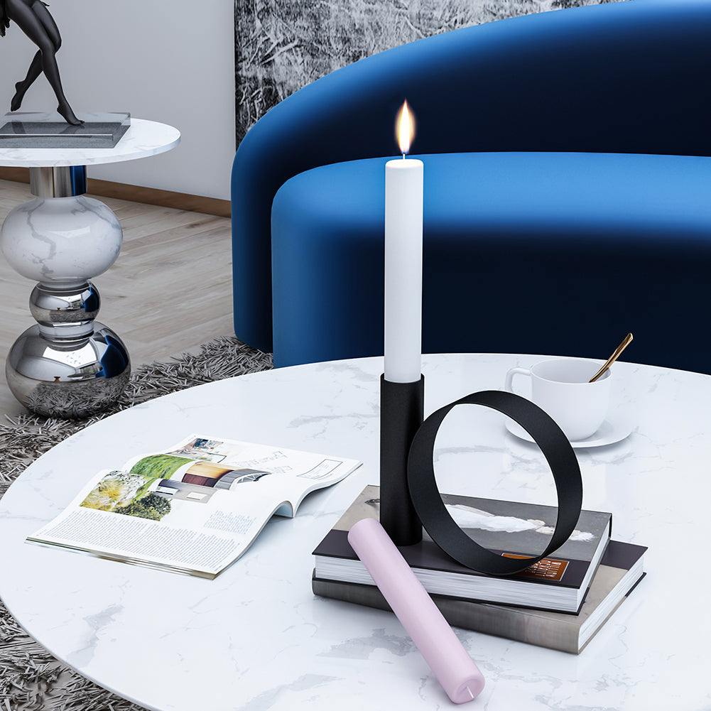 Modern Nordic Style Wrought Iron Geometric Candle Holder