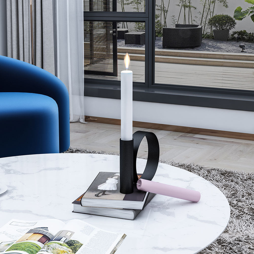 Modern Nordic Style Wrought Iron Geometric Candle Holder