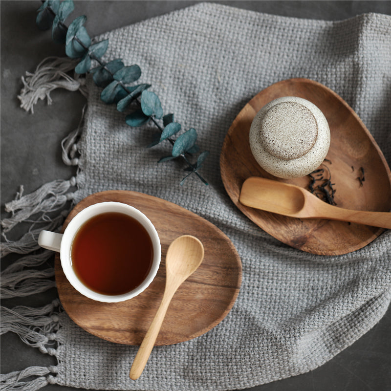Whole Wood  Acacia Irregular Oval Solid Wood Trays