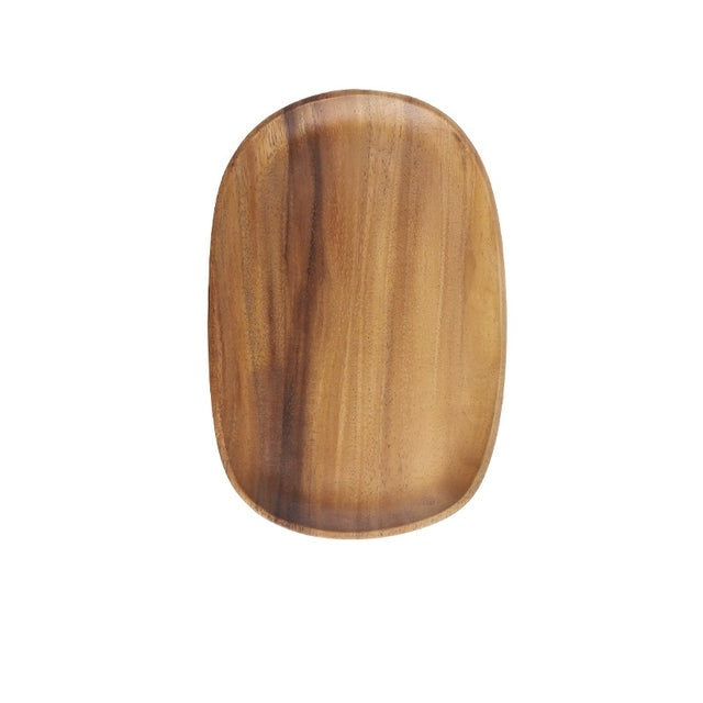 Whole Wood  Acacia Irregular Oval Solid Wood Trays