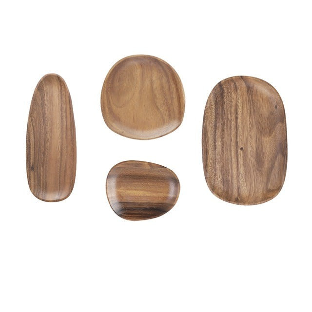 Whole Wood  Acacia Irregular Oval Solid Wood Trays
