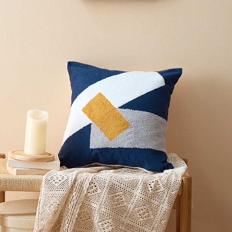 COLOURFUL Cushion Cover Embroidery Plain Style