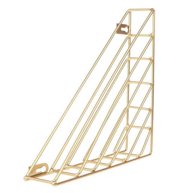 Nordic Geometric Shape Iron Magazine Storage Rack