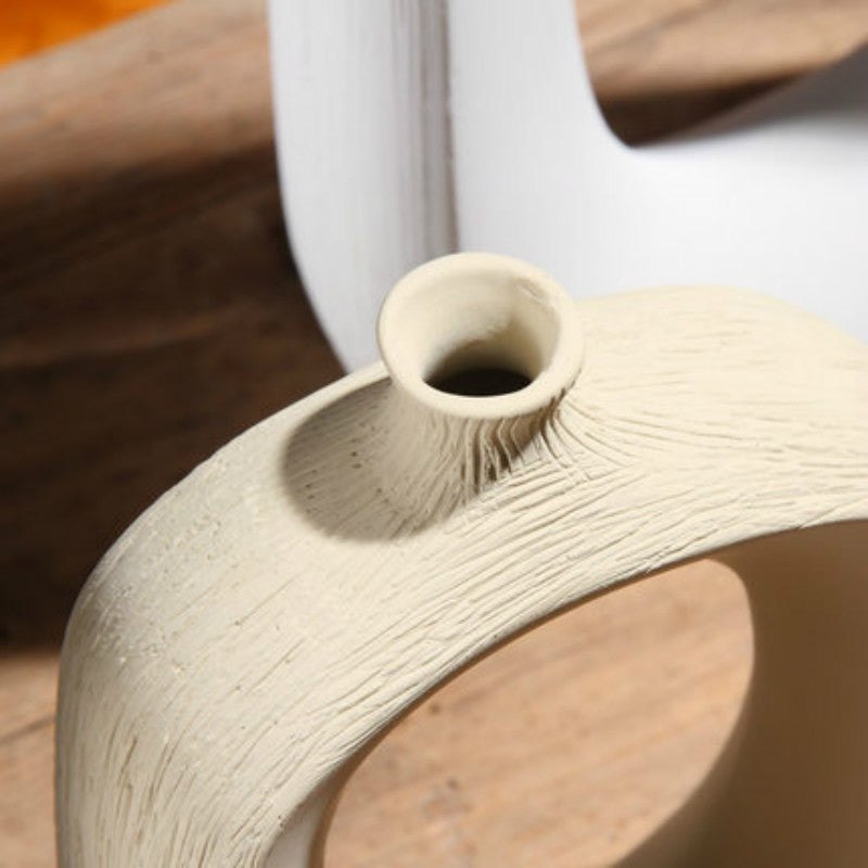 Brushed Ceramic Vintage Vase in Nordic Style