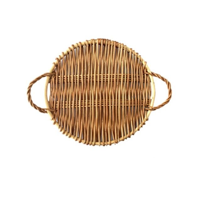 Classic Rattan Serving Tray with Handle