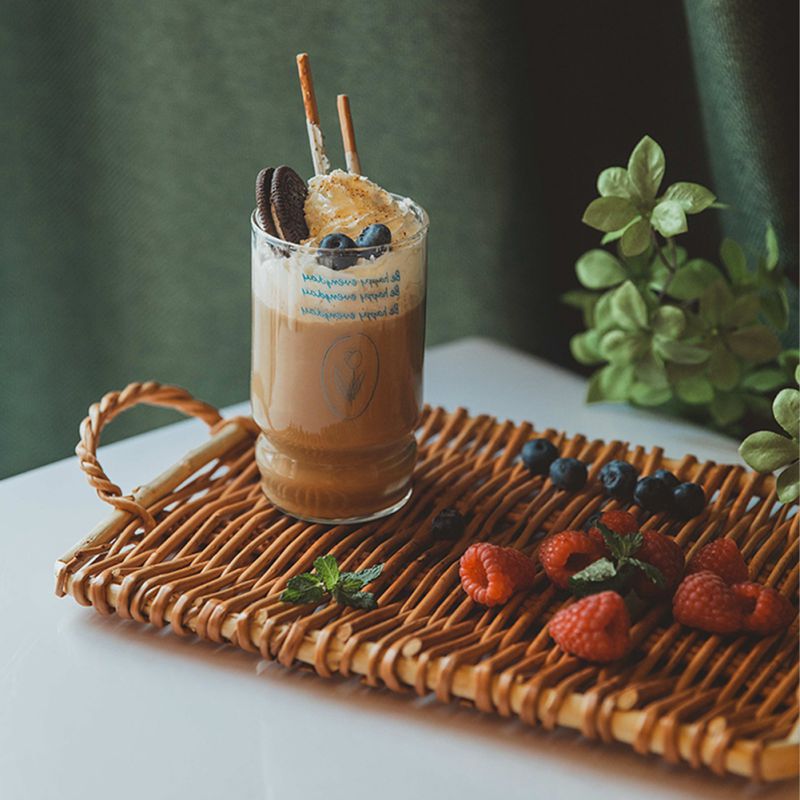 Classic Rattan Serving Tray with Handle