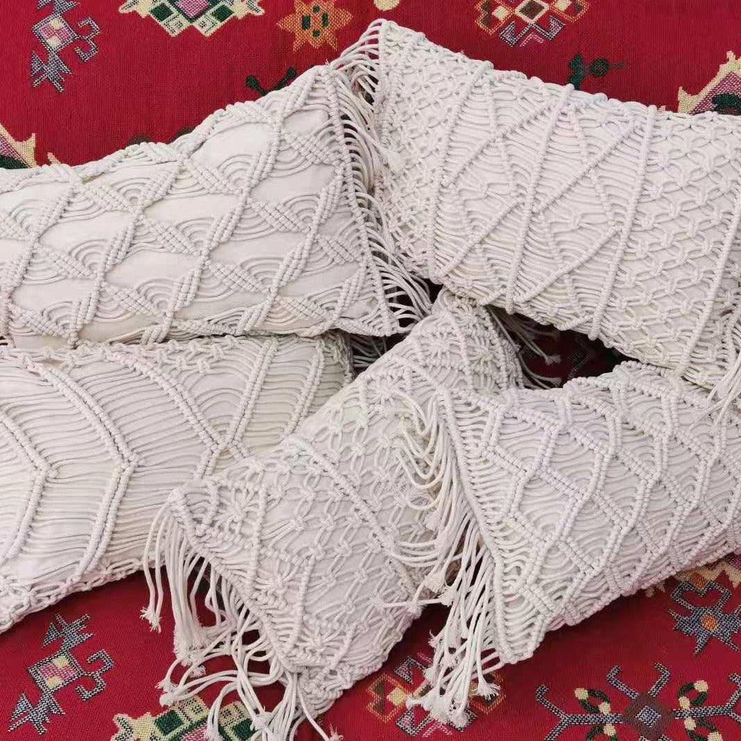 MACRAME HANDMADE Cotton Thread Pillow Covers