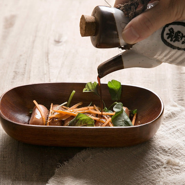 Japanese Style Solid Wood Food Serving Tray