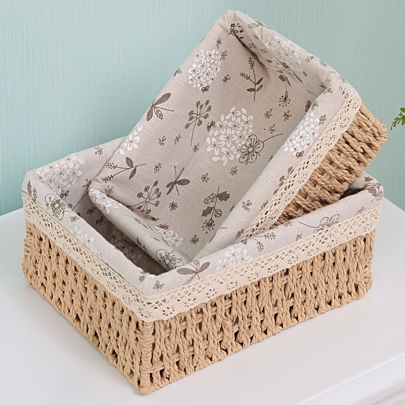 Cozy Handmade Straw Storage Baskets