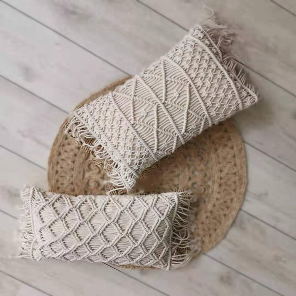 MACRAME HANDMADE Cotton Thread Pillow Covers