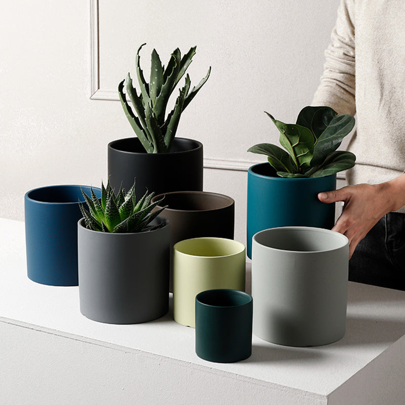 Colorful Ceramic Flowerpots in Nordic Style