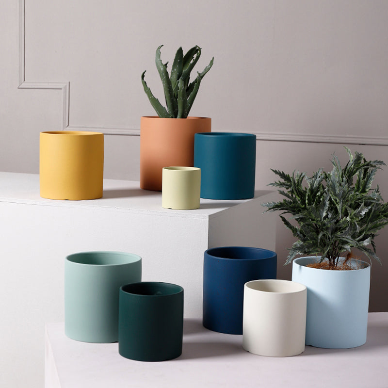 Colorful Ceramic Flowerpots in Nordic Style