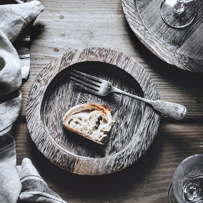 Retro Wooden Serving Plate
