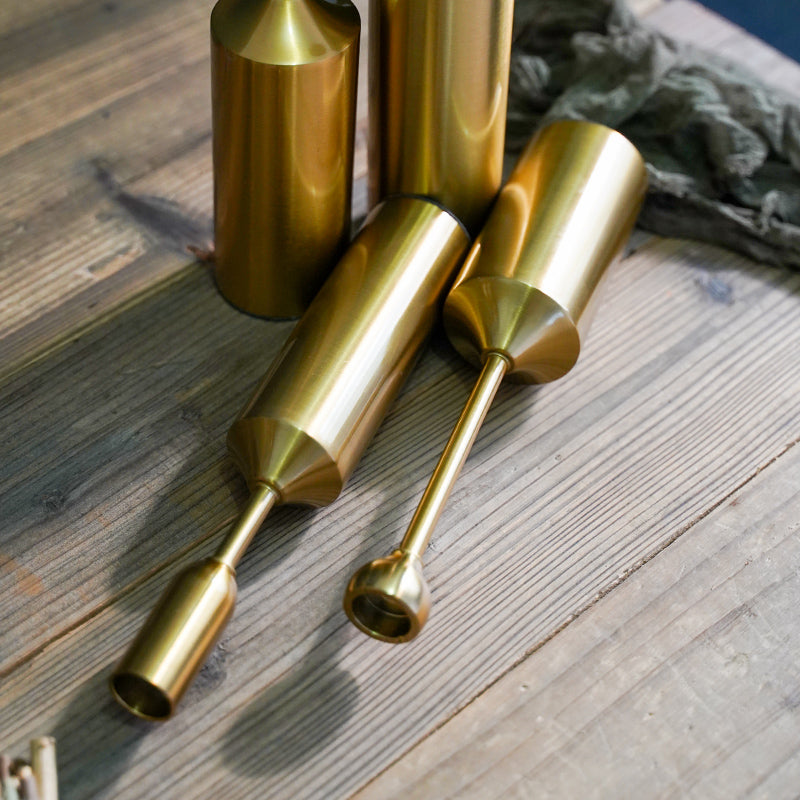 Simple Metal Gold Plated Candle Holders
