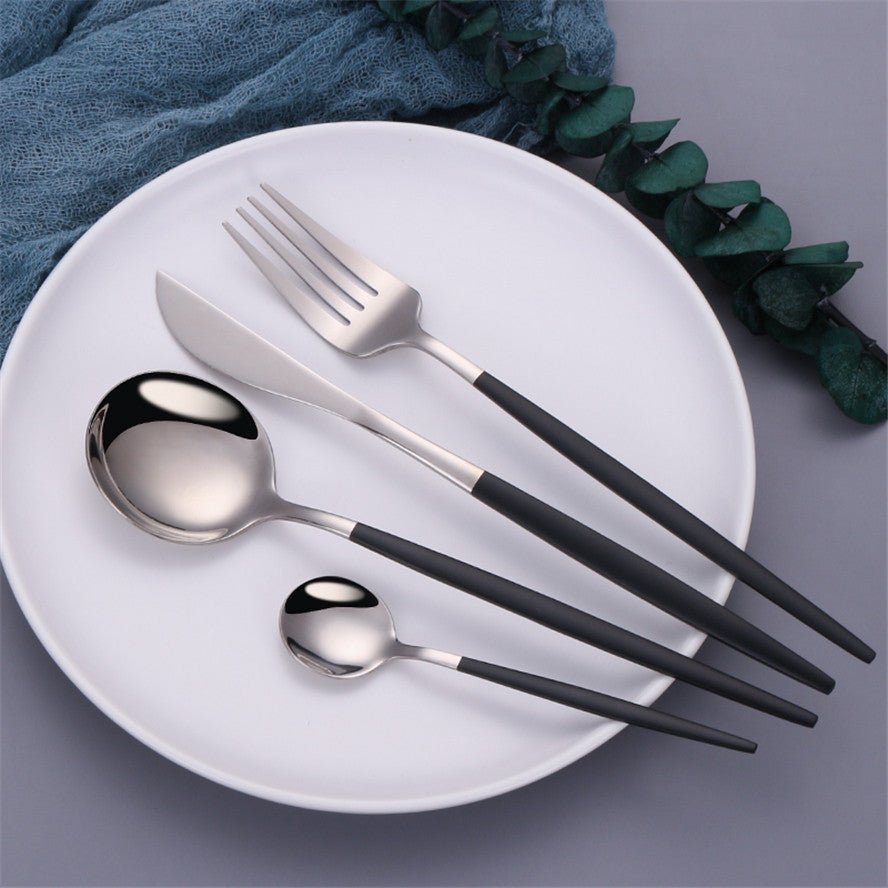 Stainless Steel Cutlery Set Silver Style